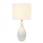All The Rages Essentix 18" Off White Ceramic Dewdrop Table Lamp With Matching Fabric Shade
