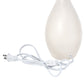 All The Rages Essentix 18" Off White Ceramic Dewdrop Table Lamp With Matching Fabric Shade
