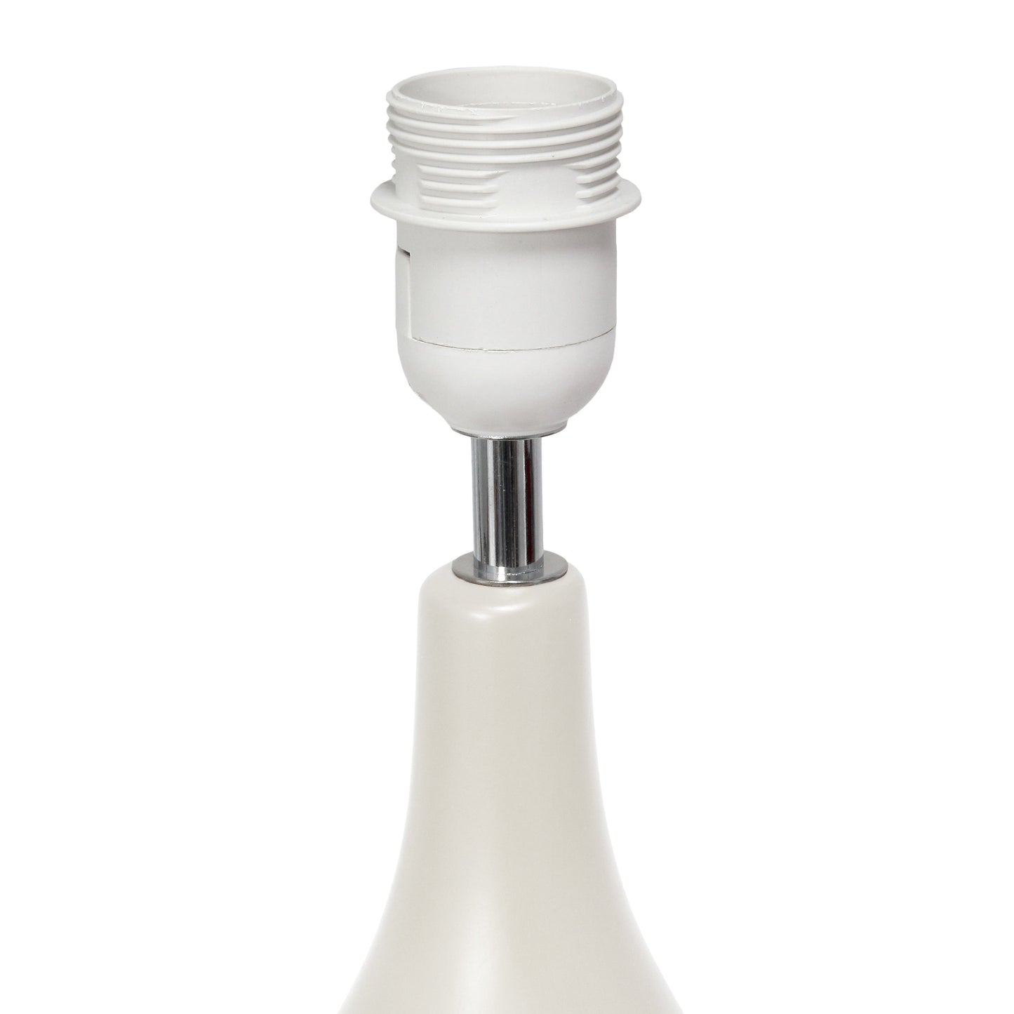 All The Rages Essentix 18" Off White Ceramic Dewdrop Table Lamp With Matching Fabric Shade