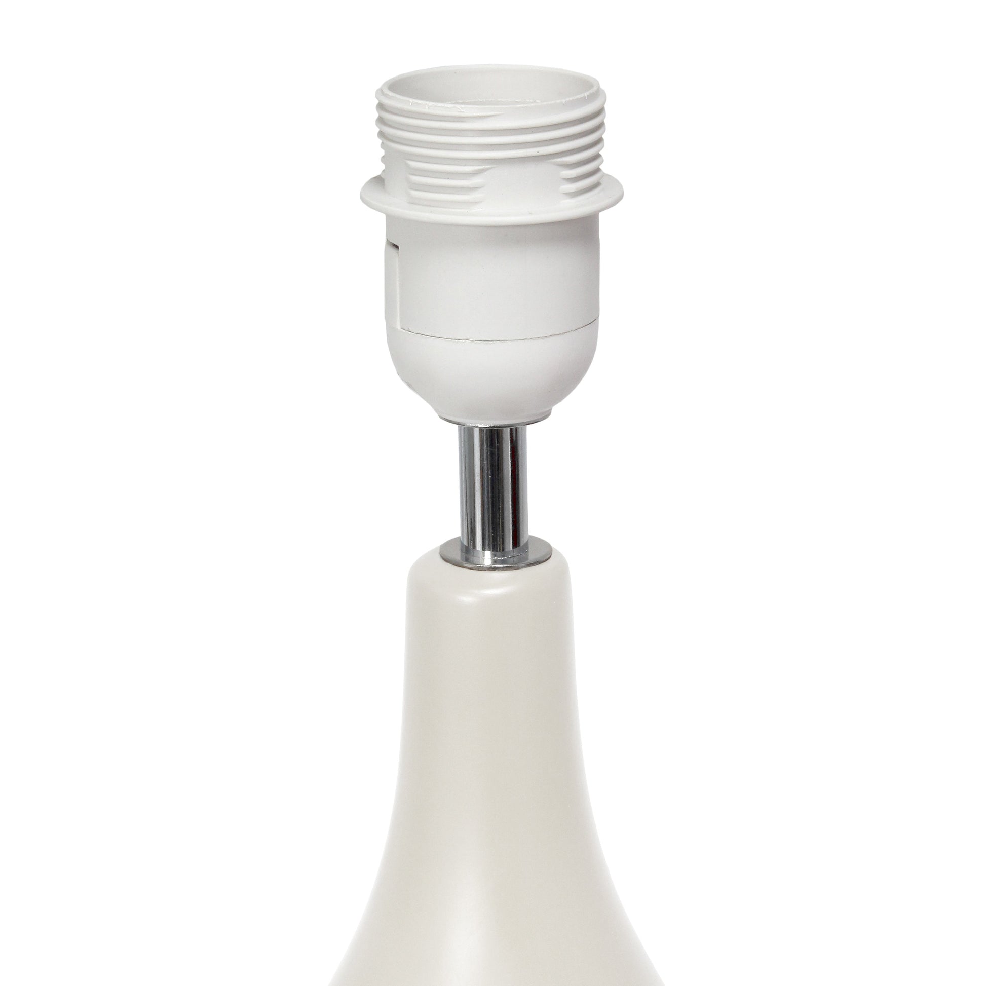 All The Rages Essentix 18" Off White Ceramic Dewdrop Table Lamp With Matching Fabric Shade