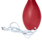 All The Rages Essentix 18" Red Ceramic Dewdrop Table Lamp With Matching Fabric Shade