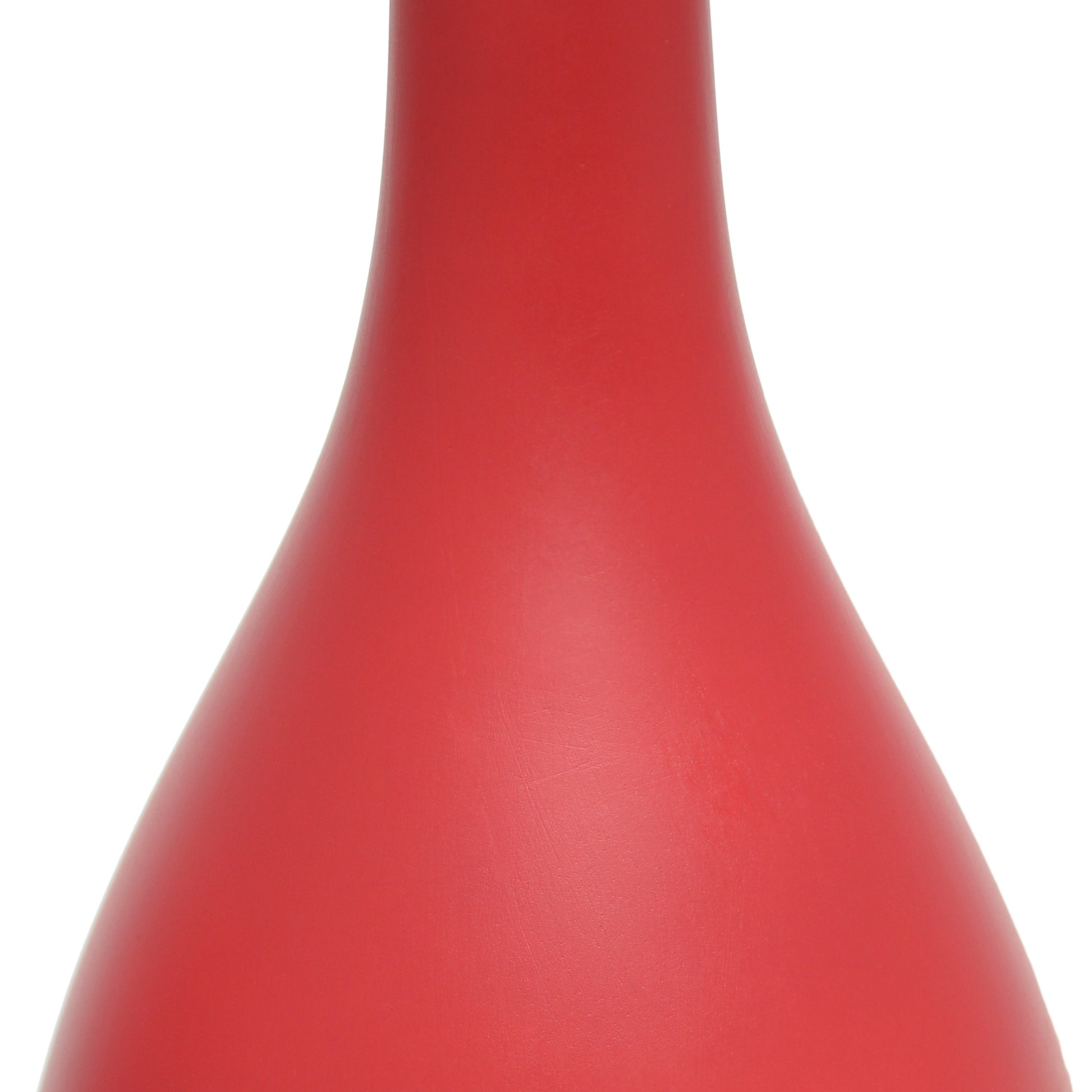 All The Rages Essentix 18" Red Ceramic Dewdrop Table Lamp With Matching Fabric Shade