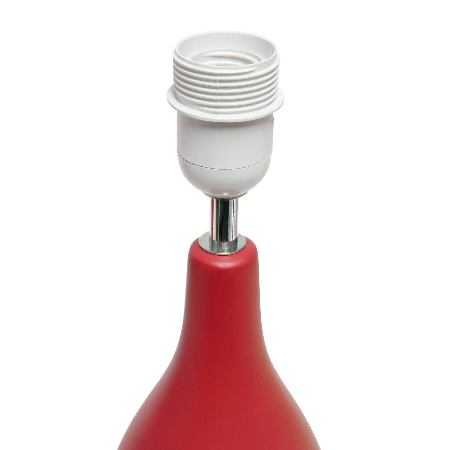 All The Rages Essentix 18" Red Ceramic Dewdrop Table Lamp With Matching Fabric Shade
