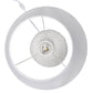 All The Rages Essentix 20" White Ceramic Textured Table Lamp With Matching Empire Fabric Shade
