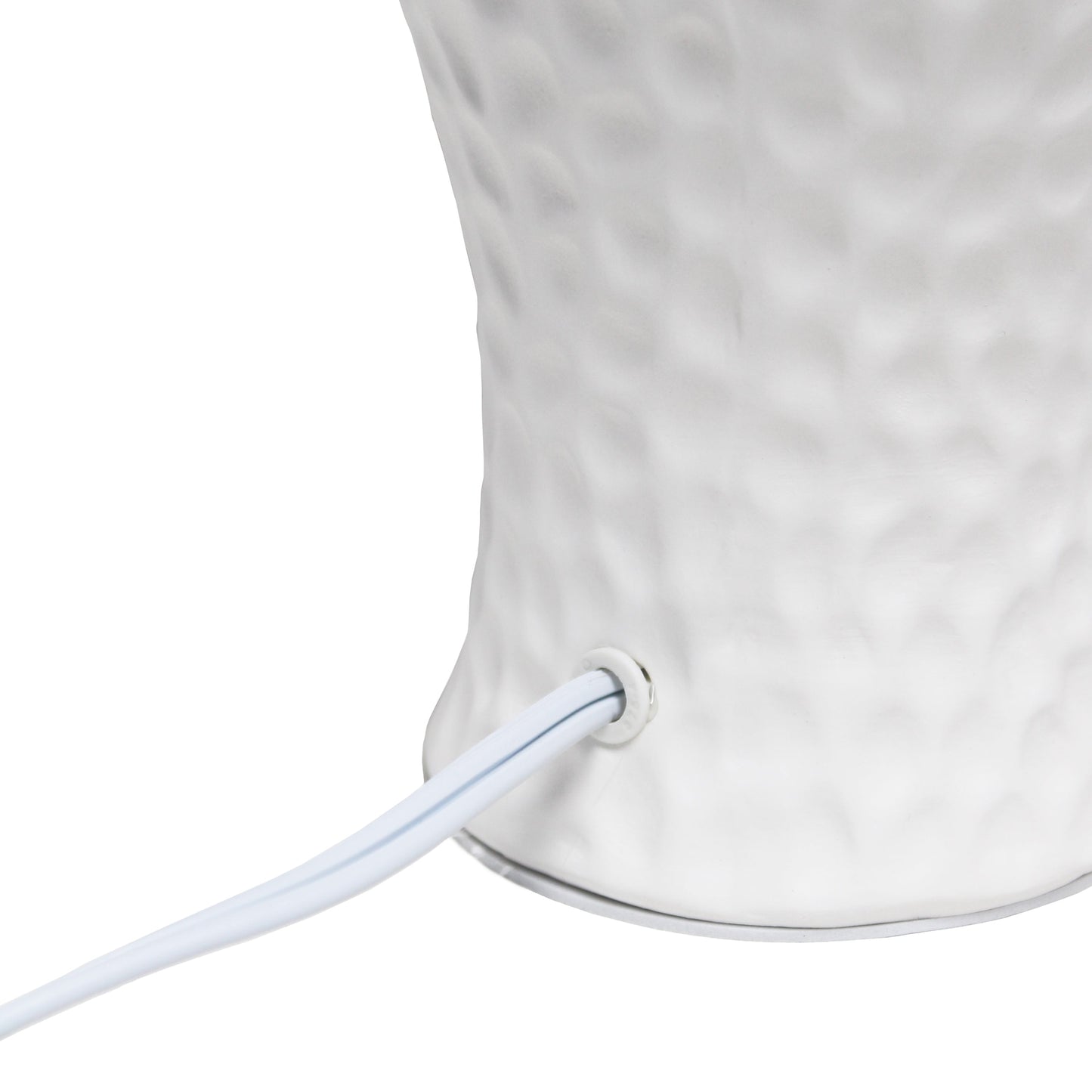 All The Rages Essentix 20" White Ceramic Textured Table Lamp With Matching Empire Fabric Shade