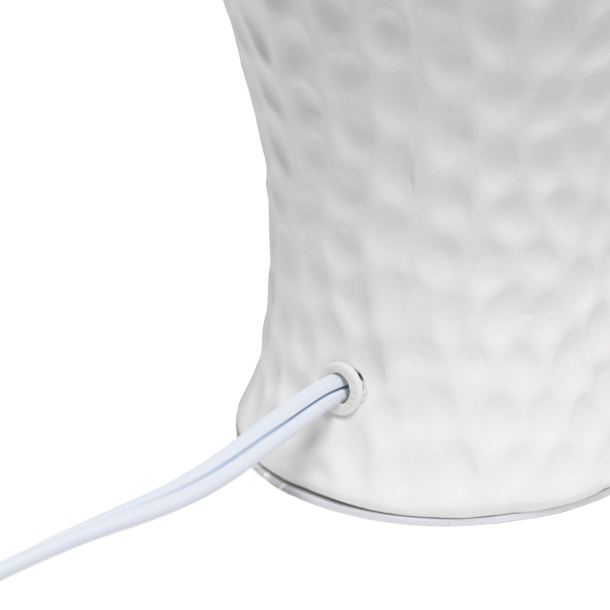All The Rages Essentix 20" White Ceramic Textured Table Lamp With Matching Empire Fabric Shade