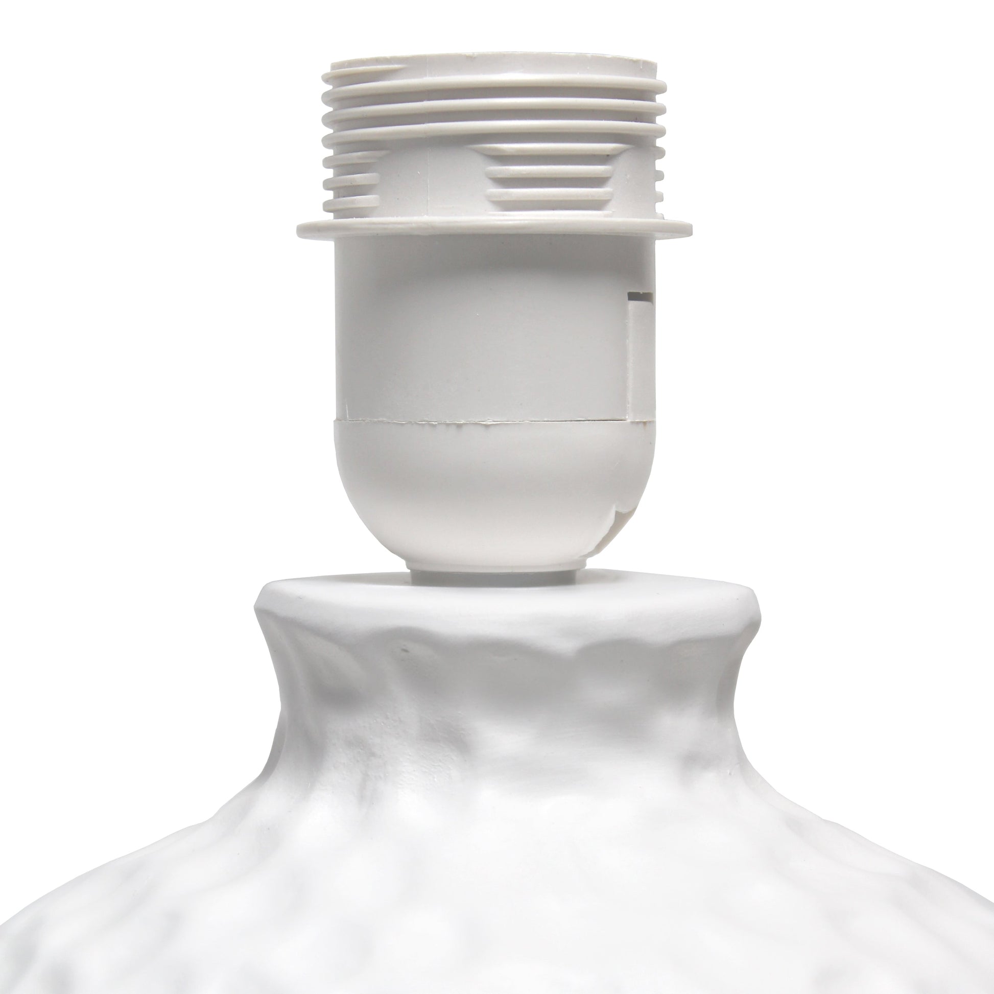 All The Rages Essentix 20" White Ceramic Textured Table Lamp With Matching Empire Fabric Shade