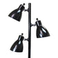 All The Rages Essentix 64" Black 3-Light Metal Tree Floor Lamp With Metal Adjustable Spotlight Shades