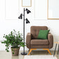 All The Rages Essentix 64" Black 3-Light Metal Tree Floor Lamp With Metal Adjustable Spotlight Shades