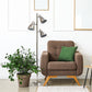 All The Rages Essentix 64" Brushed Nickel 3-Light Metal Tree Floor Lamp With Metal Adjustable Spotlight Shades