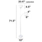 All The Rages Essentix 72" White 2-Light Mother Daughter Metal Floor Lamp With Torchiere & Reading Light