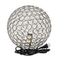 All The Rages Lalia Home 10" Antique Brass Elipse Contemporary Metal Crystal Round Sphere Glamorous Orb Table Lamp