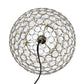 All The Rages Lalia Home 10" Antique Brass Elipse Contemporary Metal Crystal Round Sphere Glamorous Orb Table Lamp