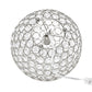 All The Rages Lalia Home 10" Chrome Elipse Contemporary Metal Crystal Round Sphere Glamorous Orb Table Lamp