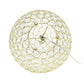 All The Rages Lalia Home 10" Gold Elipse Contemporary Metal Crystal Round Sphere Glamorous Orb Table Lamp