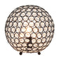All The Rages Lalia Home 10" Restoration Bronze Elipse Contemporary Metal Crystal Round Sphere Glamorous Orb Table Lamp
