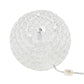 All The Rages Lalia Home 10" White Elipse Contemporary Metal Crystal Round Sphere Glamorous Orb Table Lamp
