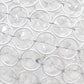 All The Rages Lalia Home 10" White Elipse Contemporary Metal Crystal Round Sphere Glamorous Orb Table Lamp