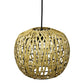 All The Rages Lalia Home 11" Natural Farmhouse Coastal Woven Paper Shade Pendant Light