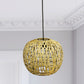 All The Rages Lalia Home 11" Natural Farmhouse Coastal Woven Paper Shade Pendant Light