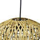 All The Rages Lalia Home 11" Natural Farmhouse Coastal Woven Paper Shade Pendant Light