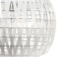 All The Rages Lalia Home 11" White Farmhouse Coastal Woven Paper Shade Pendant Light
