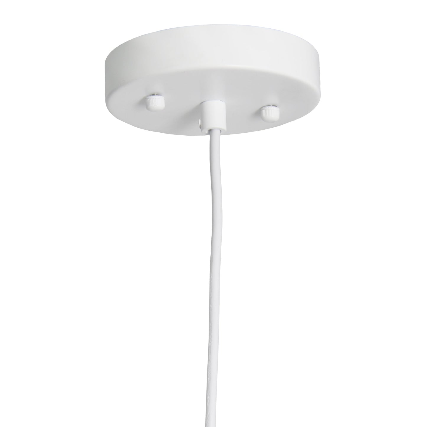 All The Rages Lalia Home 11" White Farmhouse Coastal Woven Paper Shade Pendant Light