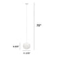 All The Rages Lalia Home 11" White Farmhouse Coastal Woven Paper Shade Pendant Light