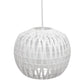 All The Rages Lalia Home 11" White Farmhouse Coastal Woven Paper Shade Pendant Light