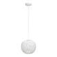 All The Rages Lalia Home 11" White Farmhouse Coastal Woven Paper Shade Pendant Light