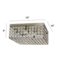 All The Rages Lalia Home 12" Antique Brass 2-Light Classix Glam Square Crystal & Metal Flush Mount Ceiling Light