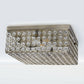 All The Rages Lalia Home 12" Antique Brass 2-Light Classix Glam Square Crystal & Metal Flush Mount Ceiling Light