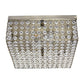 All The Rages Lalia Home 12" Antique Brass 2-Light Classix Glam Square Crystal & Metal Flush Mount Ceiling Light