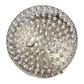 All The Rages Lalia Home 12" Antique Brass Classix Glam 2-Light Round Crystal & Metal Flush Mount Ceiling Light