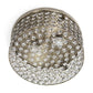 All The Rages Lalia Home 12" Antique Brass Classix Glam 2-Light Round Crystal & Metal Flush Mount Ceiling Light