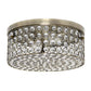 All The Rages Lalia Home 12" Antique Brass Classix Glam 2-Light Round Crystal & Metal Flush Mount Ceiling Light