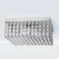 All The Rages Lalia Home 12" Chrome 2-Light Classix Glam Square Crystal & Metal Flush Mount Ceiling Light