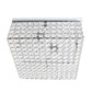 All The Rages Lalia Home 12" Chrome 2-Light Classix Glam Square Crystal & Metal Flush Mount Ceiling Light