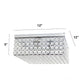 All The Rages Lalia Home 12" Chrome 2-Light Classix Glam Square Crystal & Metal Flush Mount Ceiling Light