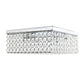 All The Rages Lalia Home 12" Chrome 2-Light Classix Glam Square Crystal & Metal Flush Mount Ceiling Light