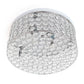 All The Rages Lalia Home 12" Chrome Classix Glam 2-Light Round Crystal & Metal Flush Mount Ceiling Light