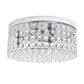 All The Rages Lalia Home 12" Chrome Classix Glam 2-Light Round Crystal & Metal Flush Mount Ceiling Light