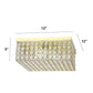 All The Rages Lalia Home 12" Gold 2-Light Classix Glam Square Crystal & Metal Flush Mount Ceiling Light