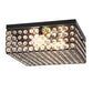 All The Rages Lalia Home 12" Restoration Bronze 2-Light Classix Glam Square Crystal & Metal Flush Mount Ceiling Light