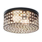 All The Rages Lalia Home 12" Restoration Bronze Classix Glam 2-Light Round Crystal & Metal Flush Mount Ceiling Light