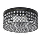 All The Rages Lalia Home 12" Restoration Bronze Classix Glam 2-Light Round Crystal & Metal Flush Mount Ceiling Light