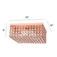 All The Rages Lalia Home 12" Rose Gold 2-Light Classix Glam Square Crystal & Metal Flush Mount Ceiling Light
