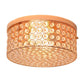 All The Rages Lalia Home 12" Rose Gold Classix Glam 2-Light Round Crystal & Metal Flush Mount Ceiling Light
