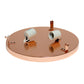 All The Rages Lalia Home 12" Rose Gold Classix Glam 2-Light Round Crystal & Metal Flush Mount Ceiling Light