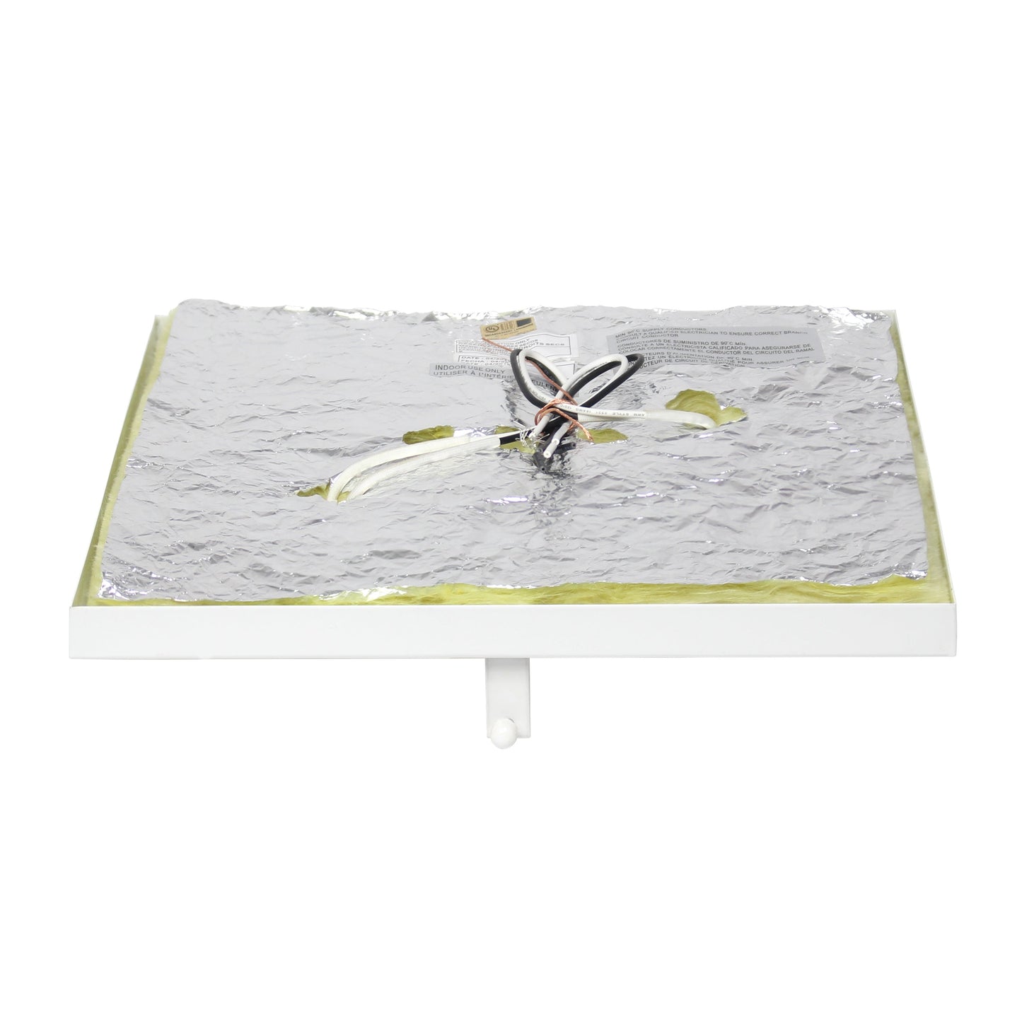 All The Rages Lalia Home 12" White 2-Light Classix Glam Square Crystal & Metal Flush Mount Ceiling Light